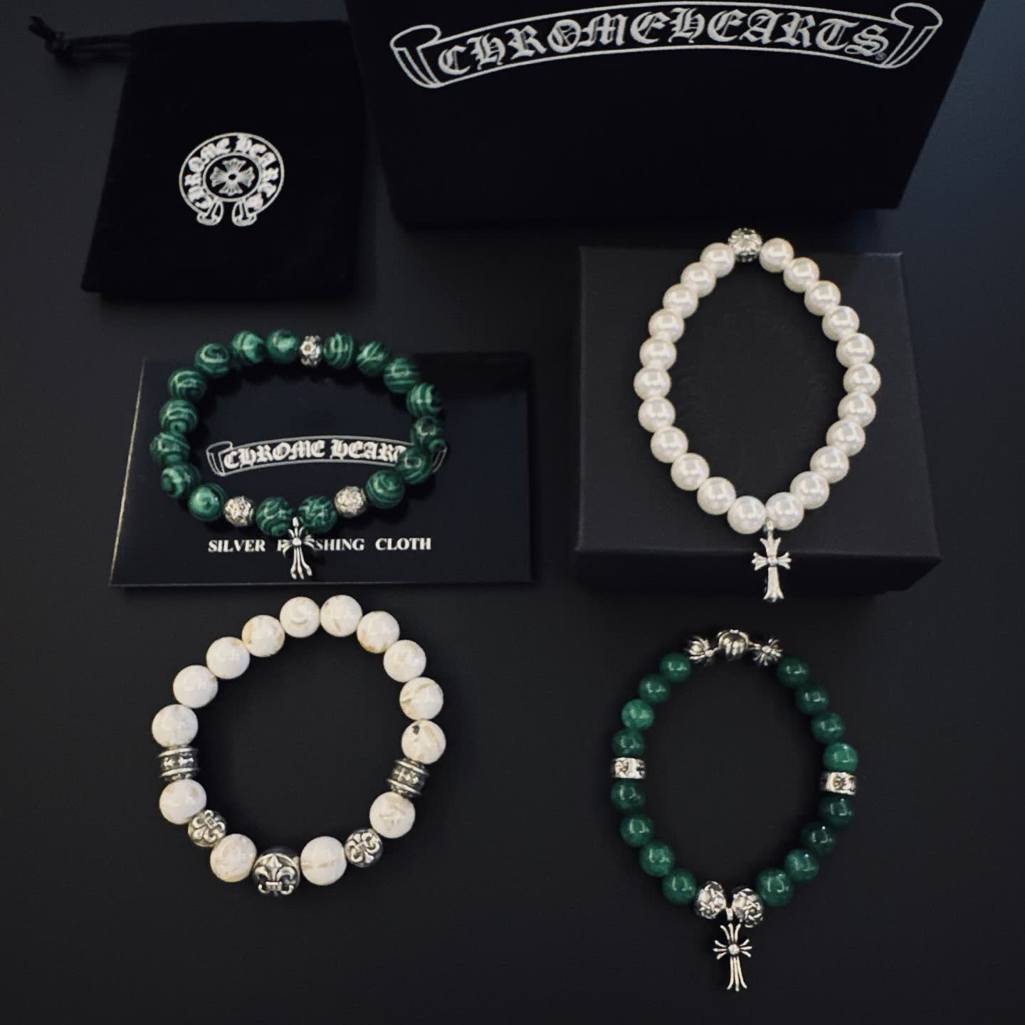 Chrome Hearts Beaded Bracelet Set Chrome Hearts Beaded Bracelet Set